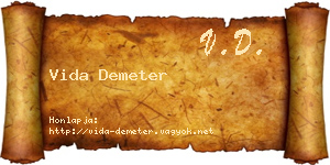 Vida Demeter névjegykártya